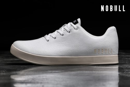 NOBULL Canvas Mens Trainers White UK-TSN23